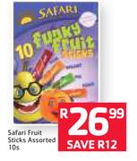 Safari Fruit Sticks Assorted-10s