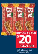BA! 5 Energy Bar Assorted-3 x 40g