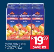 Fruitree Ready To Drink Nectar Assorted-6 x 200ml Per Pack