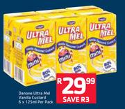 Danone Ultra Mel Vanilla Custard-6 x 125ml Per Pack