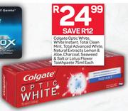 Colgate Optic White Toothpaste Assorted-75ml Each