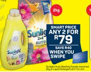 Sunlight Auto Washing Powder Assorted 2Kg Or Liquid Detergent 2 In 1 1.5Ltr-For Any 2