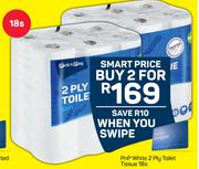 Pnp White 2Ply Toilet Tissue-For 2 x 18's