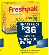 Freshpak Pure Rooibos Tagless Teabags-80s