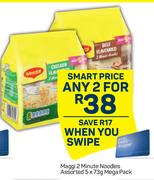Maggi 2 Minute Noodles Assorted-For Any 2 x 5 x 73g Mega Pack