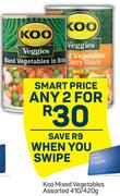Koo Mixed Vegetables Assorted-For Any 2 x 410g/420g