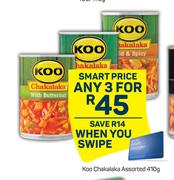 Koo Chakalaka Assorted-For Any 3 x 410g