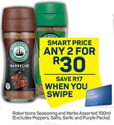 Robertsons Seasoning And Herbs Assorted (Excludes Peppers, Salts, Garlic & Purple Packs)-For Any 2 