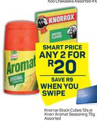 Knorrox Stock Cubes 12s Or Knorr Aromat Seasoning 75g Assorted-For Any 2