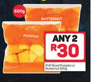 PnP Diced Pumpkin Or Butternut-For Any 2 x 500g