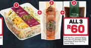 PnP Stir Fry Julienne 600g,Plain Stir Fry Noodles 250g & Sweet & Sour Stir Fry Sauce 100g-For All 3