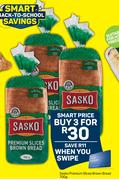 Sasko Premium Slices Brown Bread-For 3 x 700g