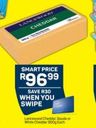Lancewood Cheddar, Gouda Or White Cheddar-900g Each