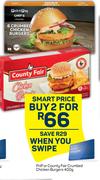 Pnp Or County Fair Crumbed Chicken Burgers-For 2 x 400g