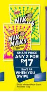 Simba Nik Naks Maize Snack Assorted-For Any 2 x 135g