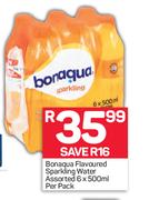 Bonaqua Flavoured Sparkling Water Assorted-6 x 500ml Per Pack