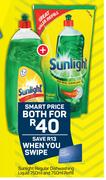 Sunlight Regular Dishwashing Liquid 750ml & Refill 750ml-For Both