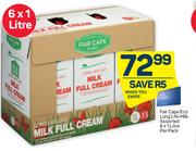 Fair Cape Eco Long Life Milk (Assorted)-6 x 1L Per Pack