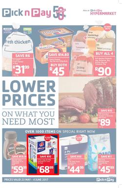 Pick n Pay KZN : Lower Prices On What You Need Most (23 May - 04 Jun 2017), page 1