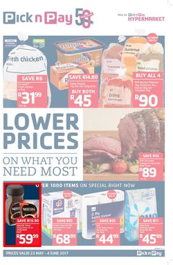 Pick n Pay KZN : Lower Prices On What You Need Most (23 May - 04 Jun 2017), page 1