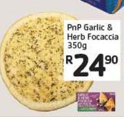 PnP Garlic & Herb Focaccia 350g
