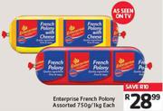 Enterprise French Polony Assorted 750/1kg Each