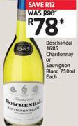 Boschendal 1685 Chardonnay or Sauvignon Blanc 750ml Each
