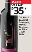 Tall Horse Cabernet Sauvignon, Merlot, Pinotage or Shiraz 750ml Each