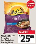 McCain Stir Fry Assorted 1kg (Excluding Banting) Each