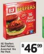 I&J Beefers Beef Patties Assorted 16s Per Pack