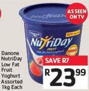 Danone Nutriday Low Fat Fruit Yoghurt Assorted 1kg Each