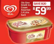 Ola Gino Ginelli Ice Cream Assorted 1.4 Litre Each