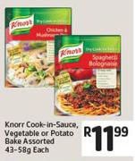 Knorr Cook-In-Sauce,Vegetable or Potato Bake Assorted 43-58g
