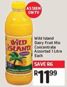 Wild Island Dairy Fruit Mix Concentrate Assorted 1 Litre Each