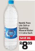Nestle Pure Life still or Sparkling Mineral Water 1.5 Litre Each