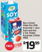 Good Hope Soy Milk Assorted 1 Litre Each + Soy Shake Assorted 250ml