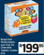 Brainchild Multivitamin and Fish Oil Chewable Tablets Combo 60s