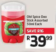 ZOld Spice Deo Stick Assorted 50ml Each
