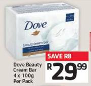 Dove Beauty Cream Bar 4 x 100g Per Pack