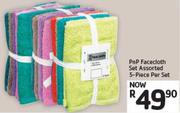 PnP Facecloth Set Assorted 5-Piece Per Set