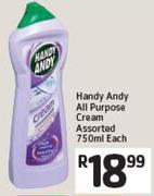 Handy Andy All Purpose Cream Assorted 750ml Each