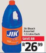 Jik Bleach Assorted 1.5 Litre Each