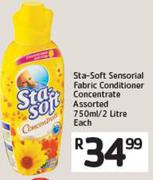 Sta-Soft Sensorial Fabric Conditioner Concentrate Assorted 750ml/2 Litre Each