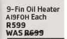 Aim 9 Fin Oil Heater A19FOH