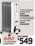Aim 9 Fin Oil Heater A19FOH