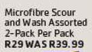 Goldenmarc Microfibre Scour & Wash Assorted 2 Pack-Per Pack