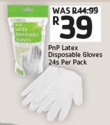 Pnp Latex Disposable Gloves 24's-Per Pack