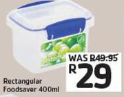 Sistema Rectangular Foodsaver-400ml