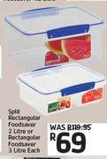 Sistema Split Rectangular Foodsaver-2Ltr Or Rectangular Foodsaver-3Ltr Each