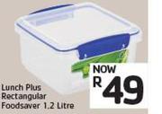 Sistema Lunch Plus Rectangular Foodsaver-1.2Ltr